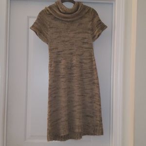 Cowl neck sweater dress
